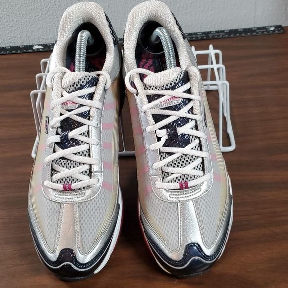 Skechers Shape Ups 12371 Fitness Toning Exercise Walking Balance Shoes 10 Gr/Pnk - Picture 3 of 11